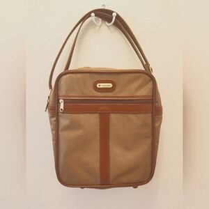 Vintage Samsonite Special Carry On Messenger Shoulder Bag Tote Khaki